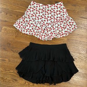 🌹🖤 ZARA bundle of two high waisted skorts - short/ skirts